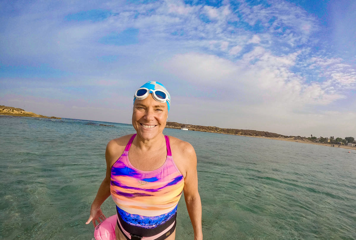 Audrey Holmes in the open water